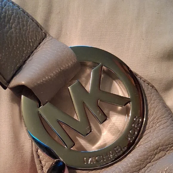 Michael Kors Taupe Leather Hobo Bag - Picture 2 of 8